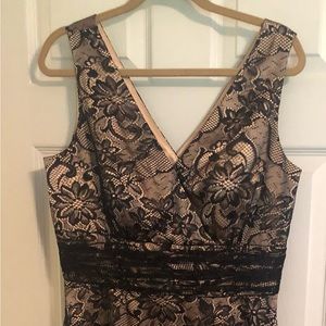 Coldwater creek lace detail print dr size 12